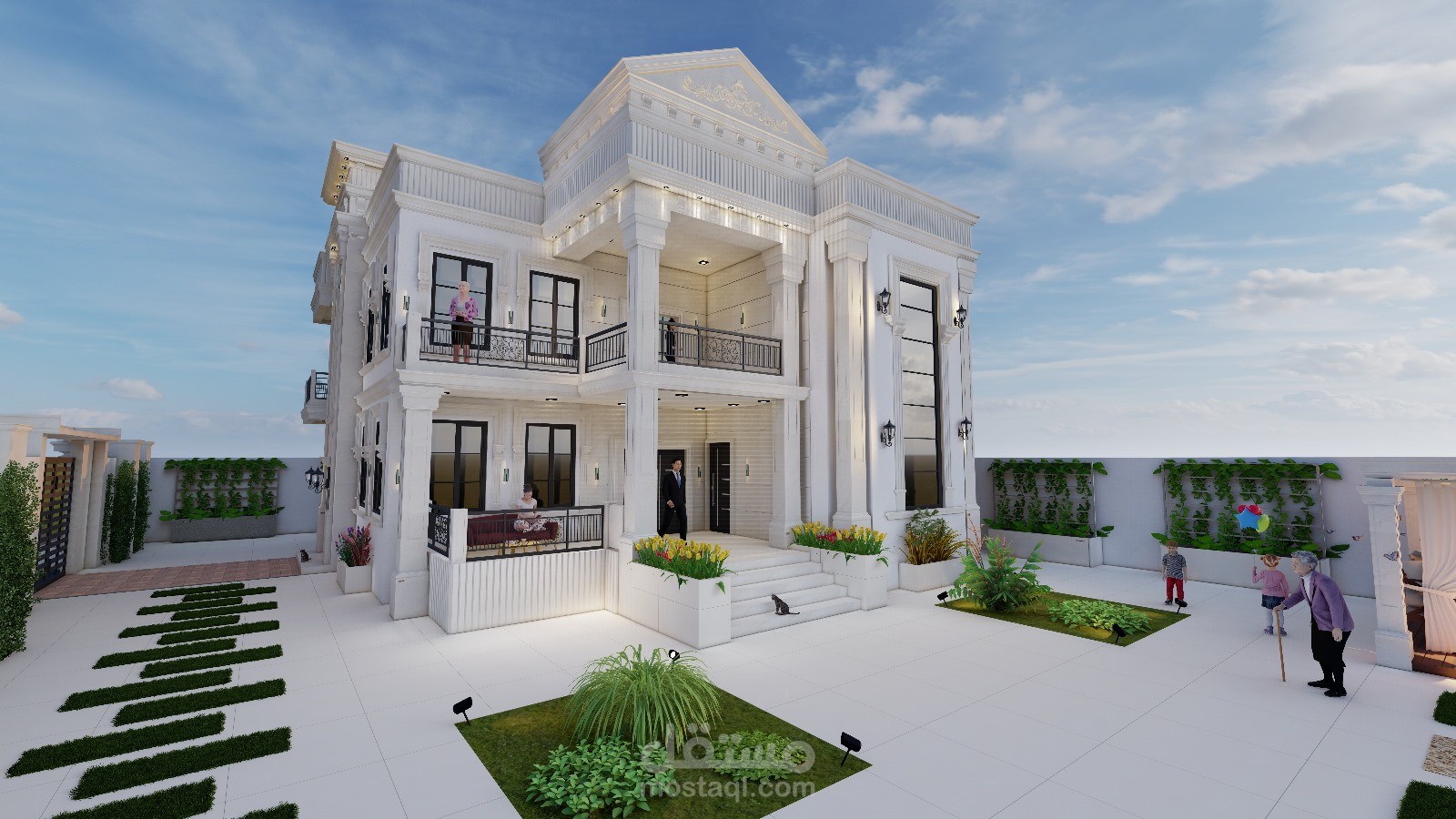 تصميم كلاسيك لفيلا سكنية