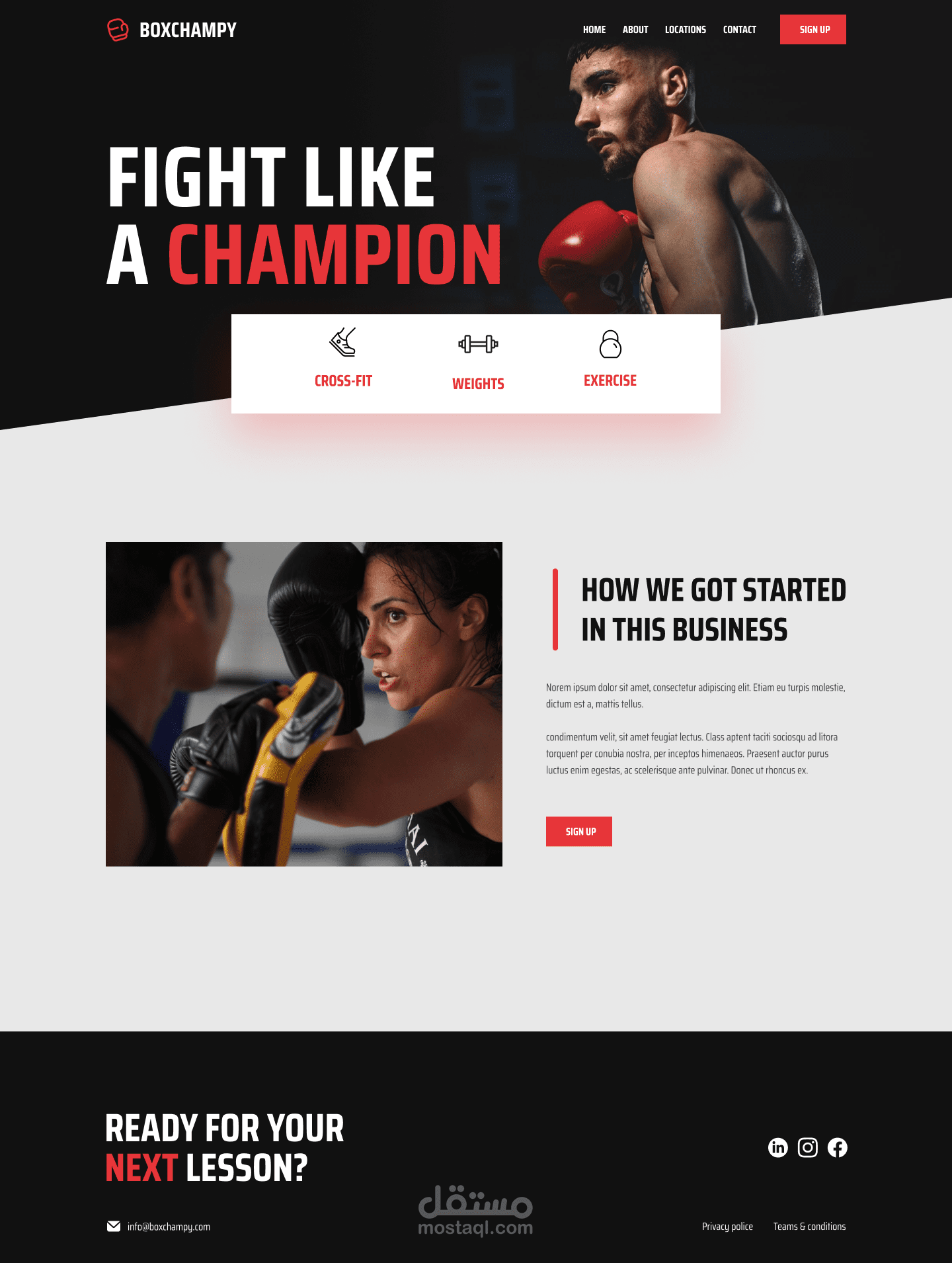 تصميم صفحات هبوط علي Figma