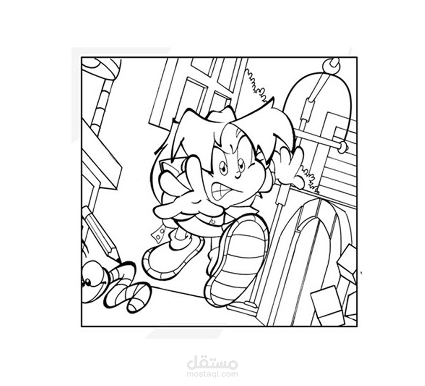 an illustration for a kids magazine -رسوم لمجلة أطفال