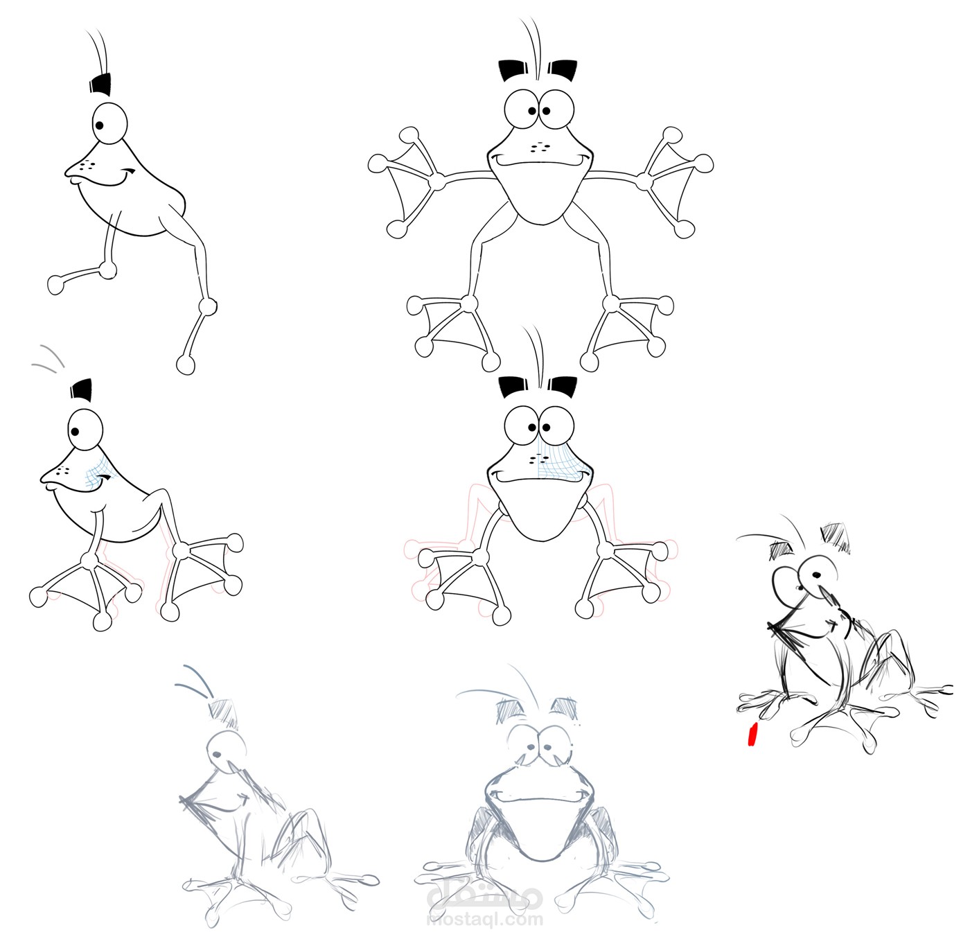 character design for a cartoon series -تصميم شخصسة كارتونيه