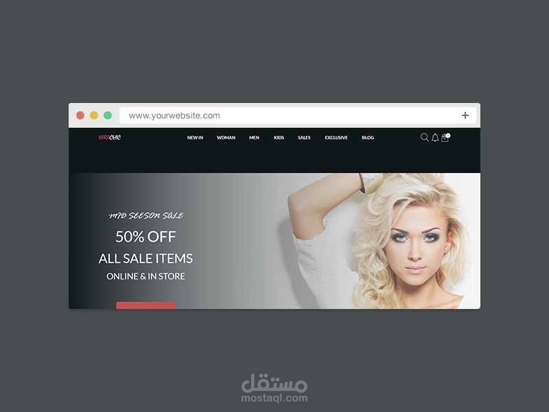 موقع متجر الكتروني للاكسسوارات (UI/UX For YARACHIC)