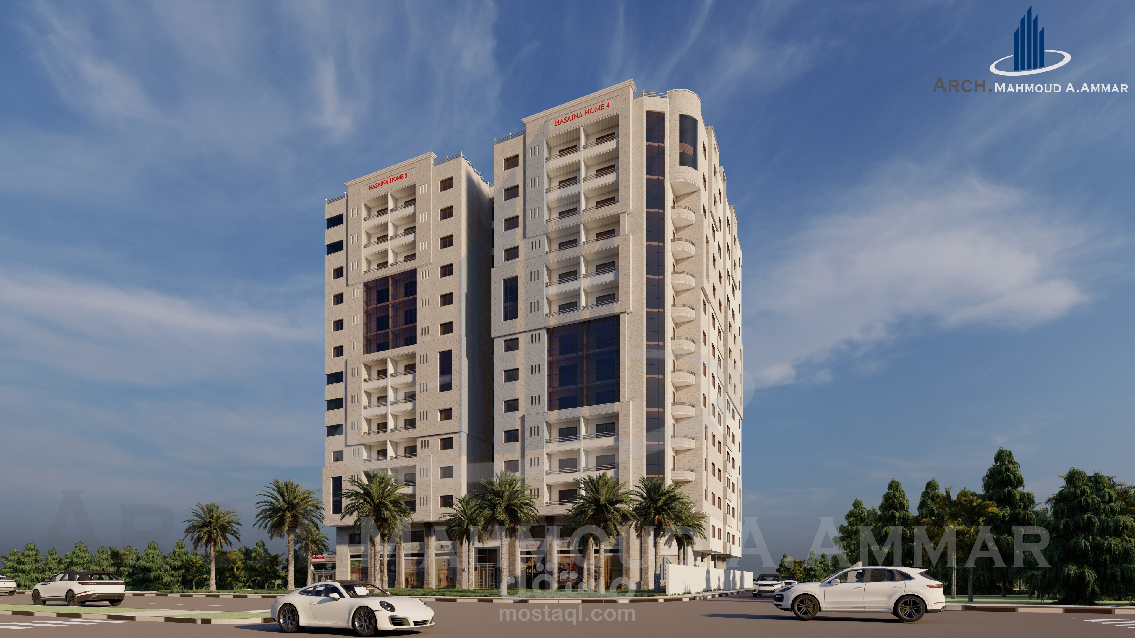 تصميم مبنى سكني (هوم 3&4)