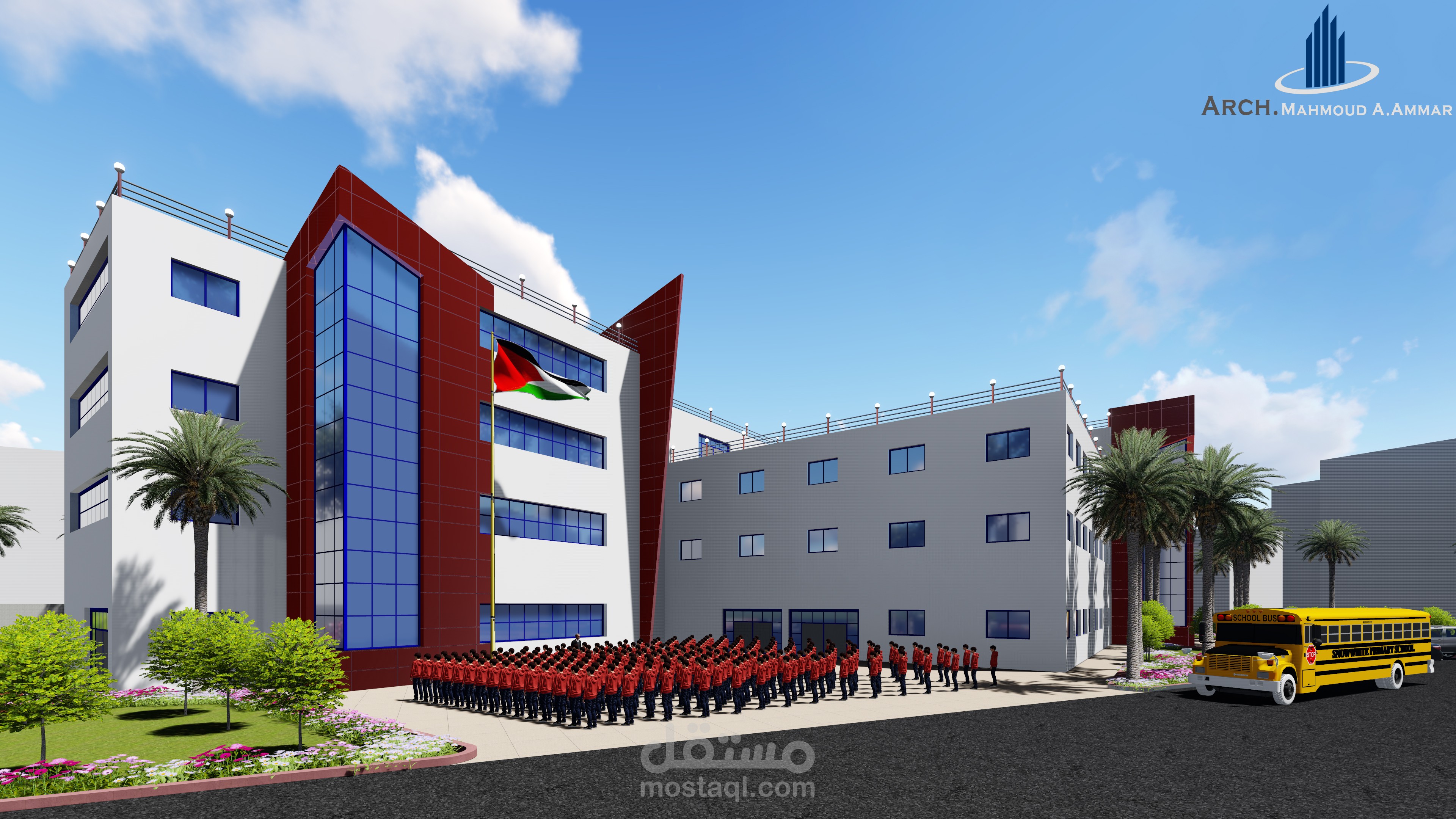 تصميم مقترح لمبنى مدرسة