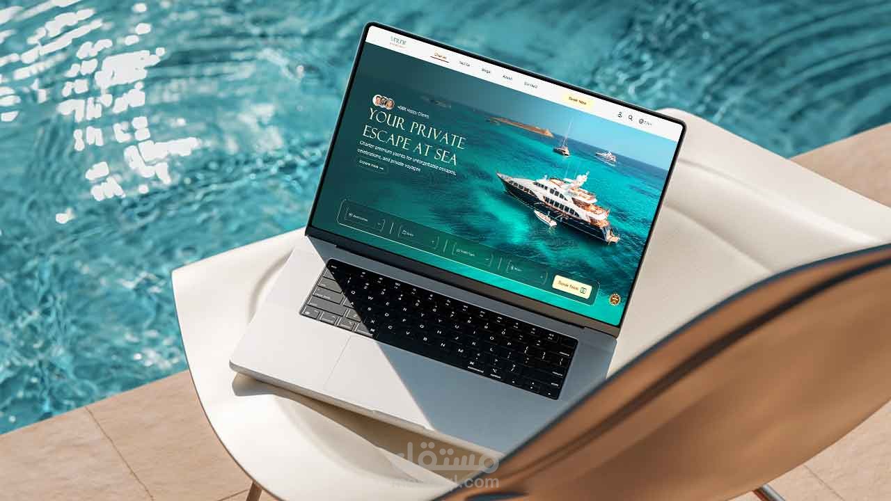 تصميم موقع يخوت بطراز عالمي