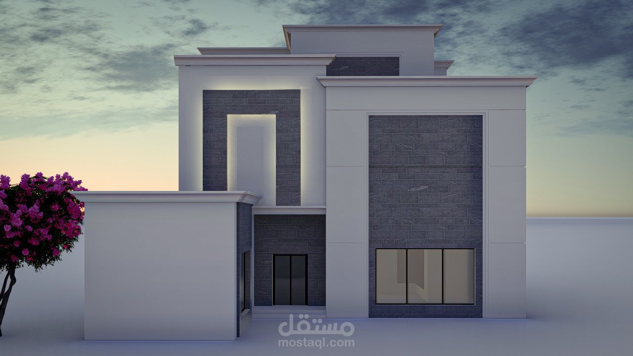 واجهات فيلا نيو كلاسيك