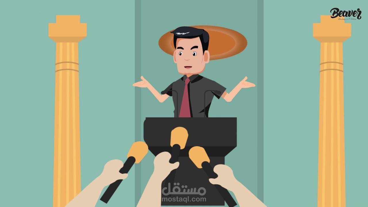 اعلان لبراند عربي بتقنيه الخليط بين الوايت بورد والانيميشن