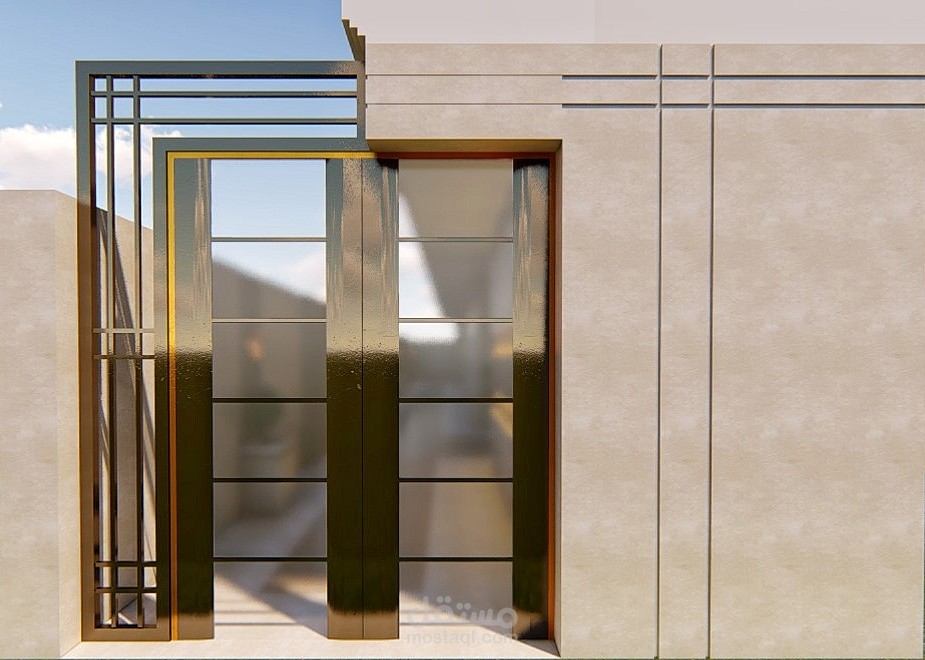 تصميم داخلي لمدخل عمارة سكنية