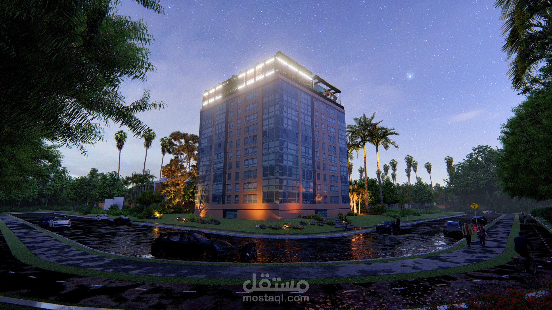 مشروع تصميم "Roof Garden" بالسعودية للهيئة العامه للترفية