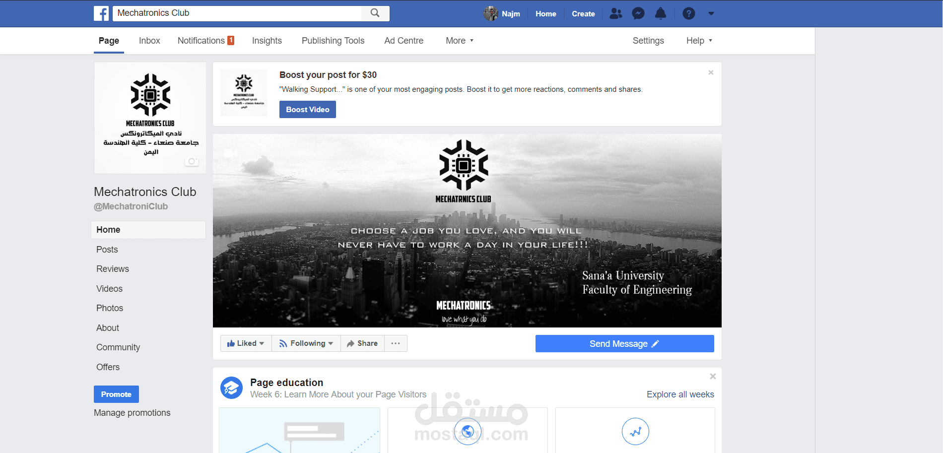 كاتب ومدير في Mechatronics Club