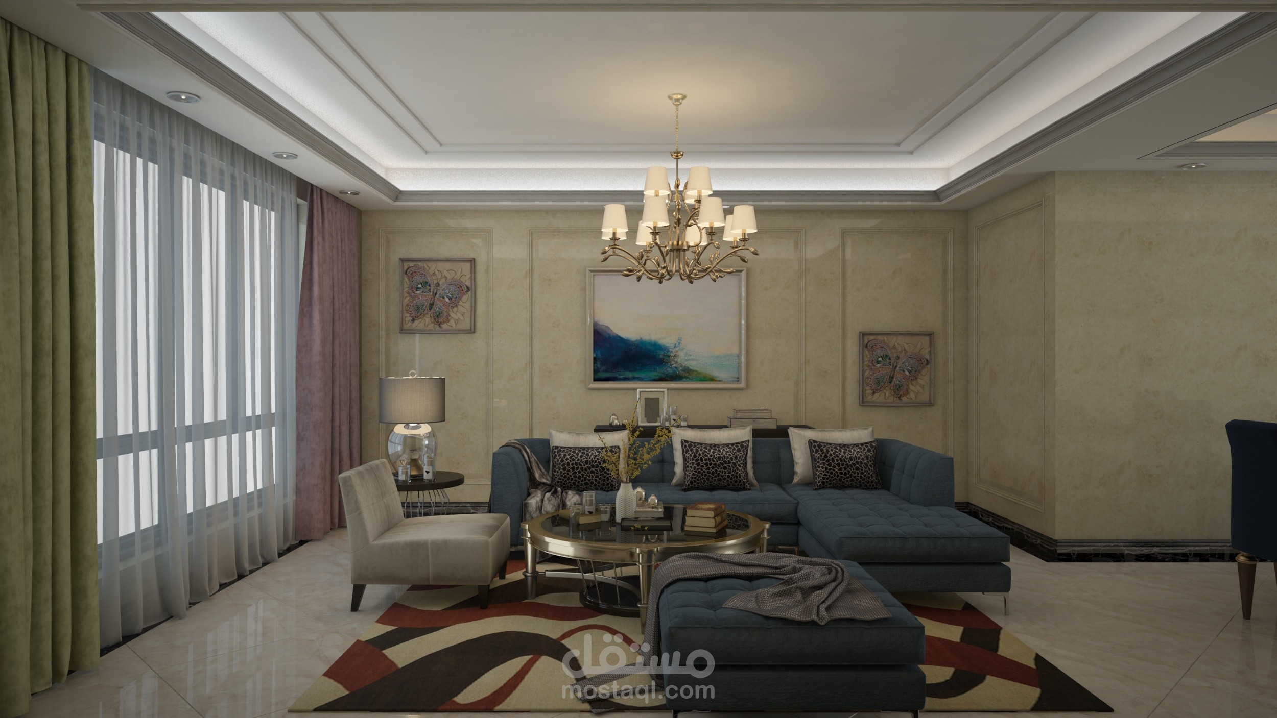 تصميم غرفه معيشه