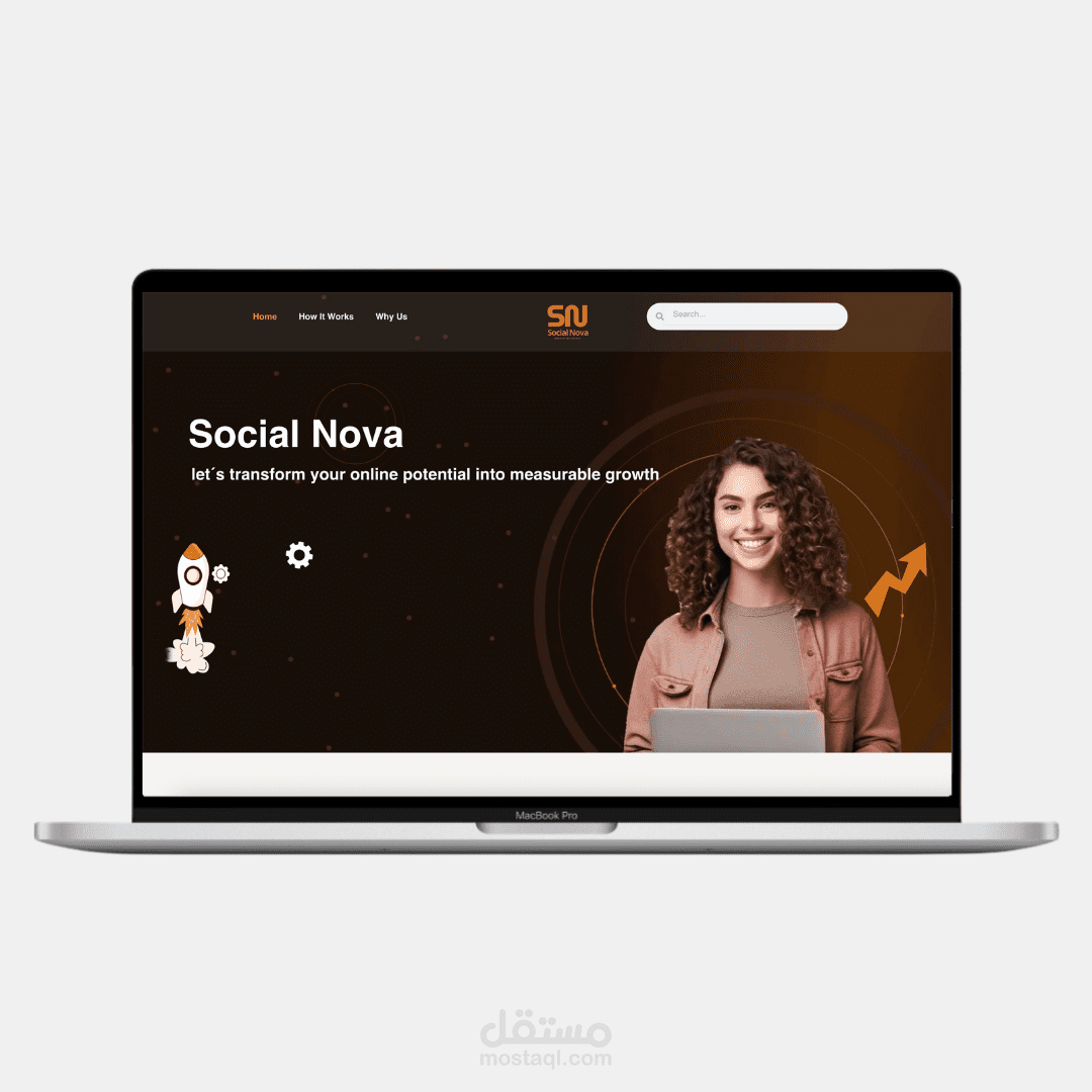 موقع تعريفي لشركة سوشيال نوفا للتسويق الإلكتروني عبر المؤثرين بالإمارات العربية المتحدة