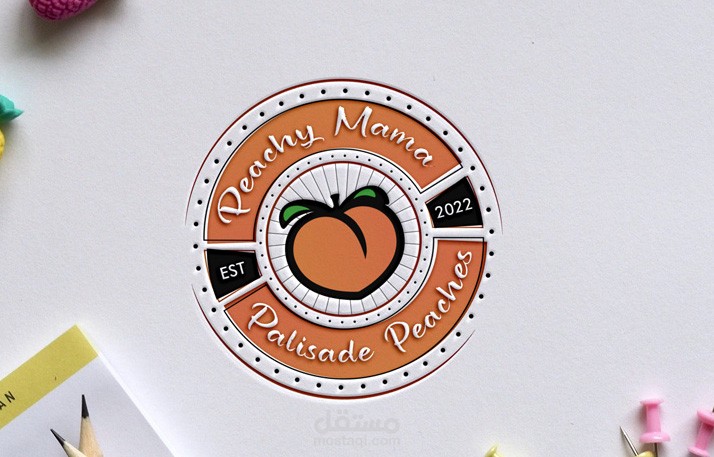 شعار لمتجر Peachy Mama