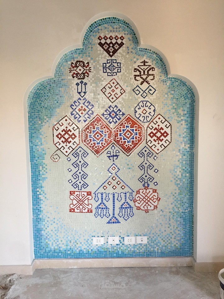 جداريه بخامه الموزاييك