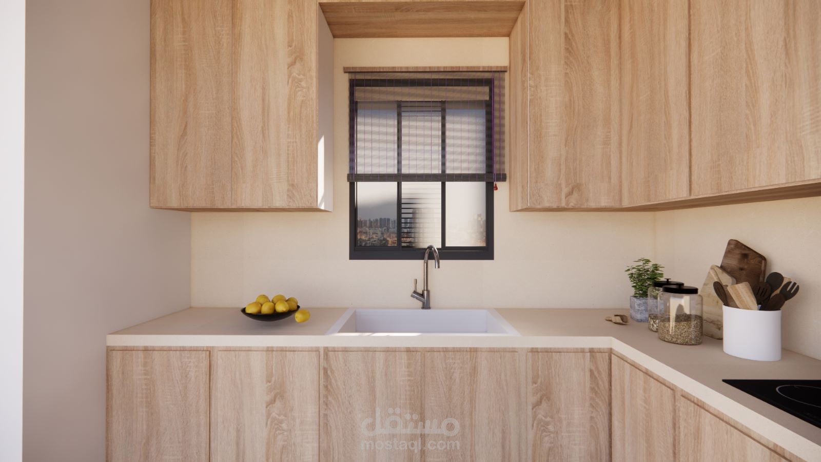 تصميم مطبخ(مودرن) مصممة بيوم لسرعة العميل برؤيته في كندا