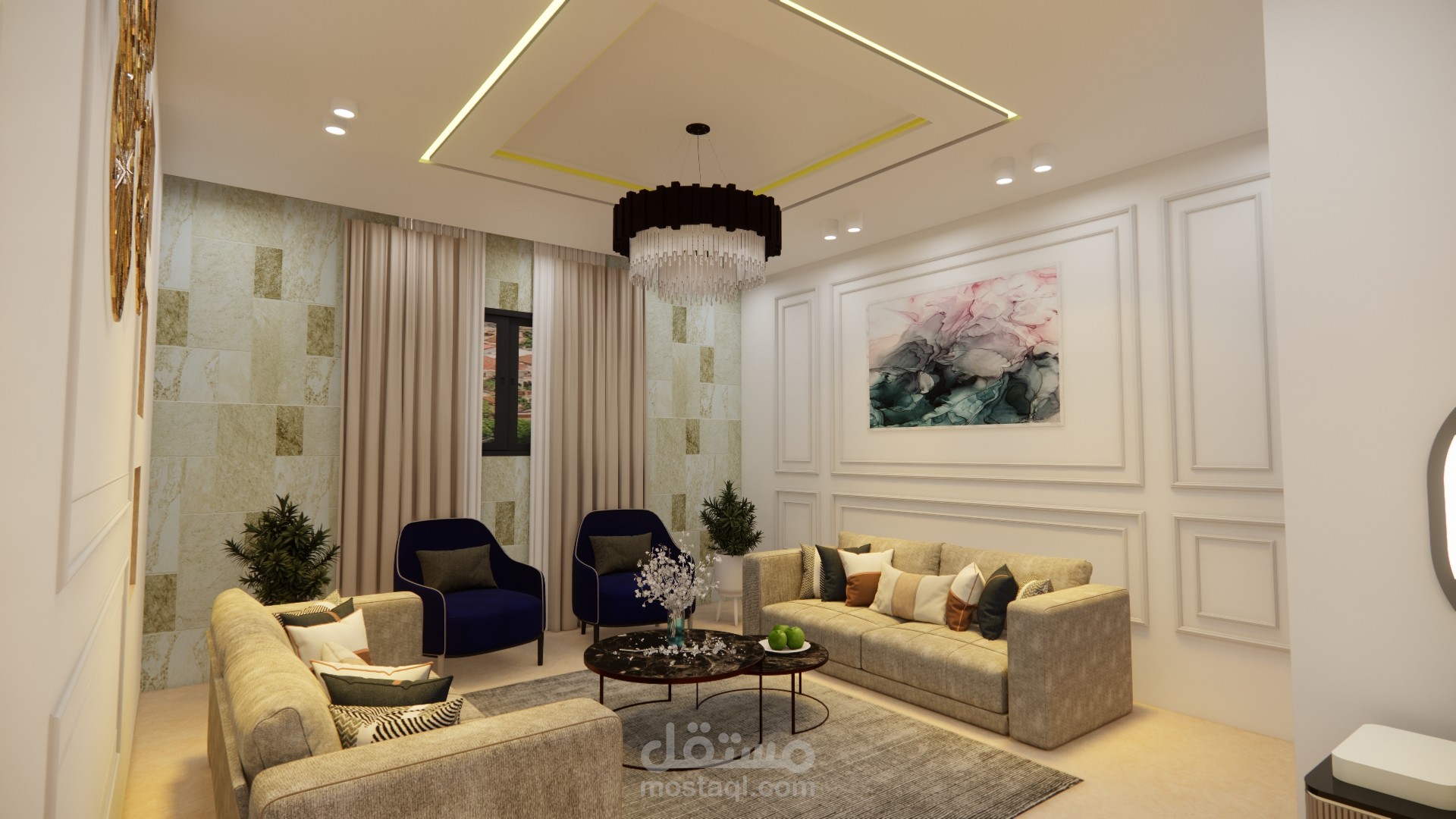 تصميم شقة كاملة (نيوكلاسيك) في الامارات