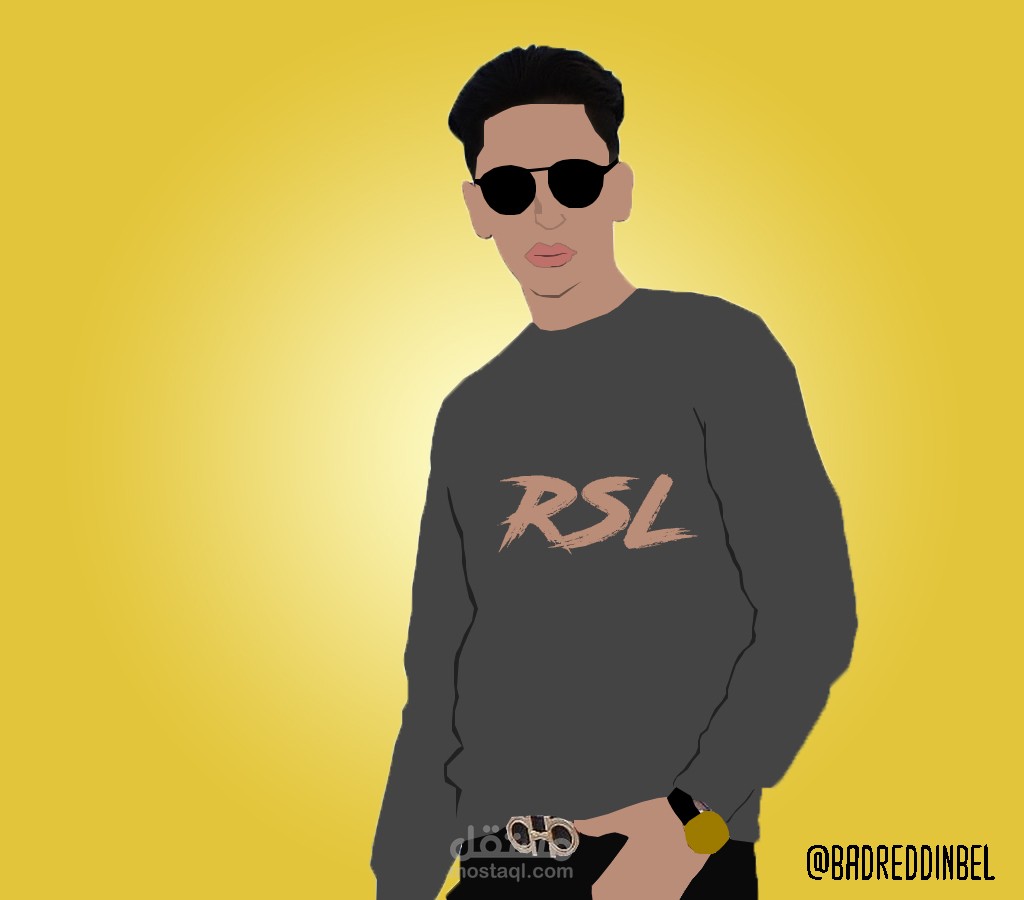 تصميم كرتون للمغني RSL