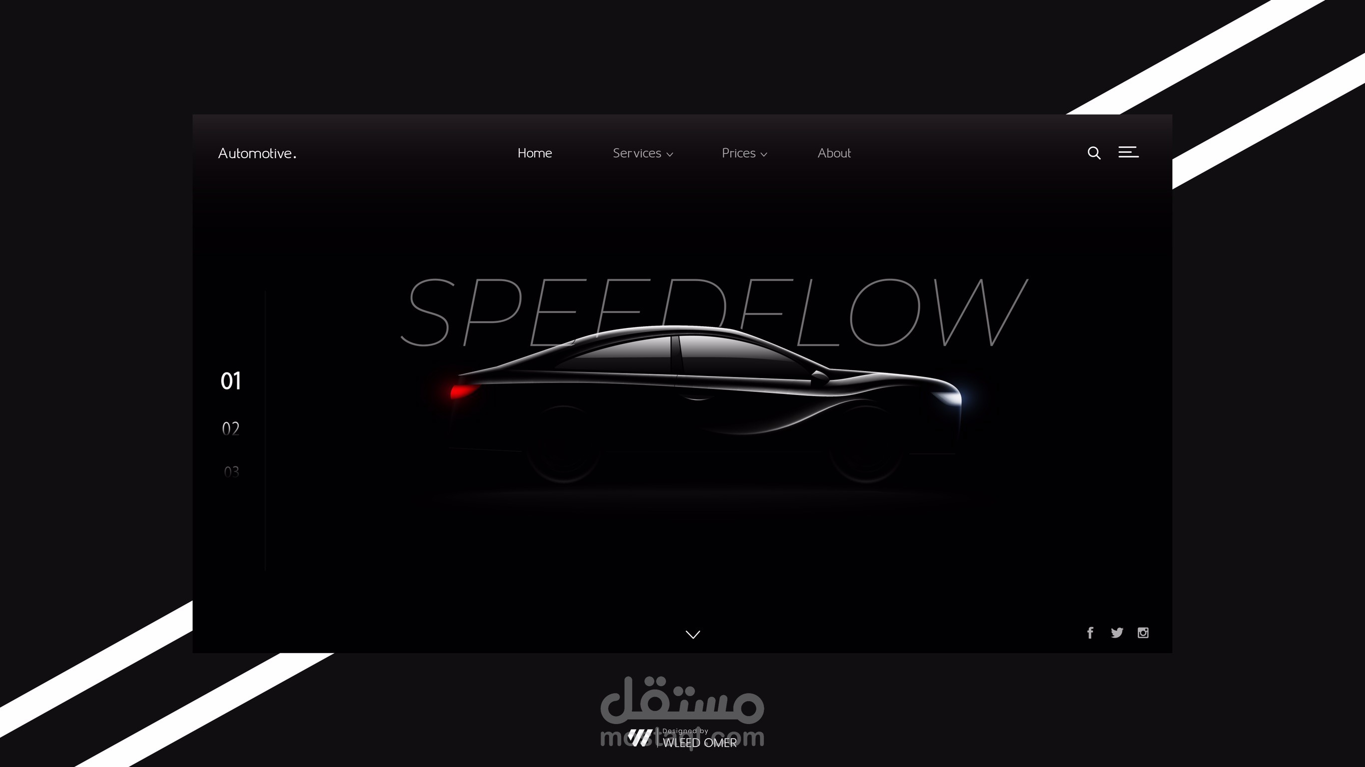 تصميم web landing page