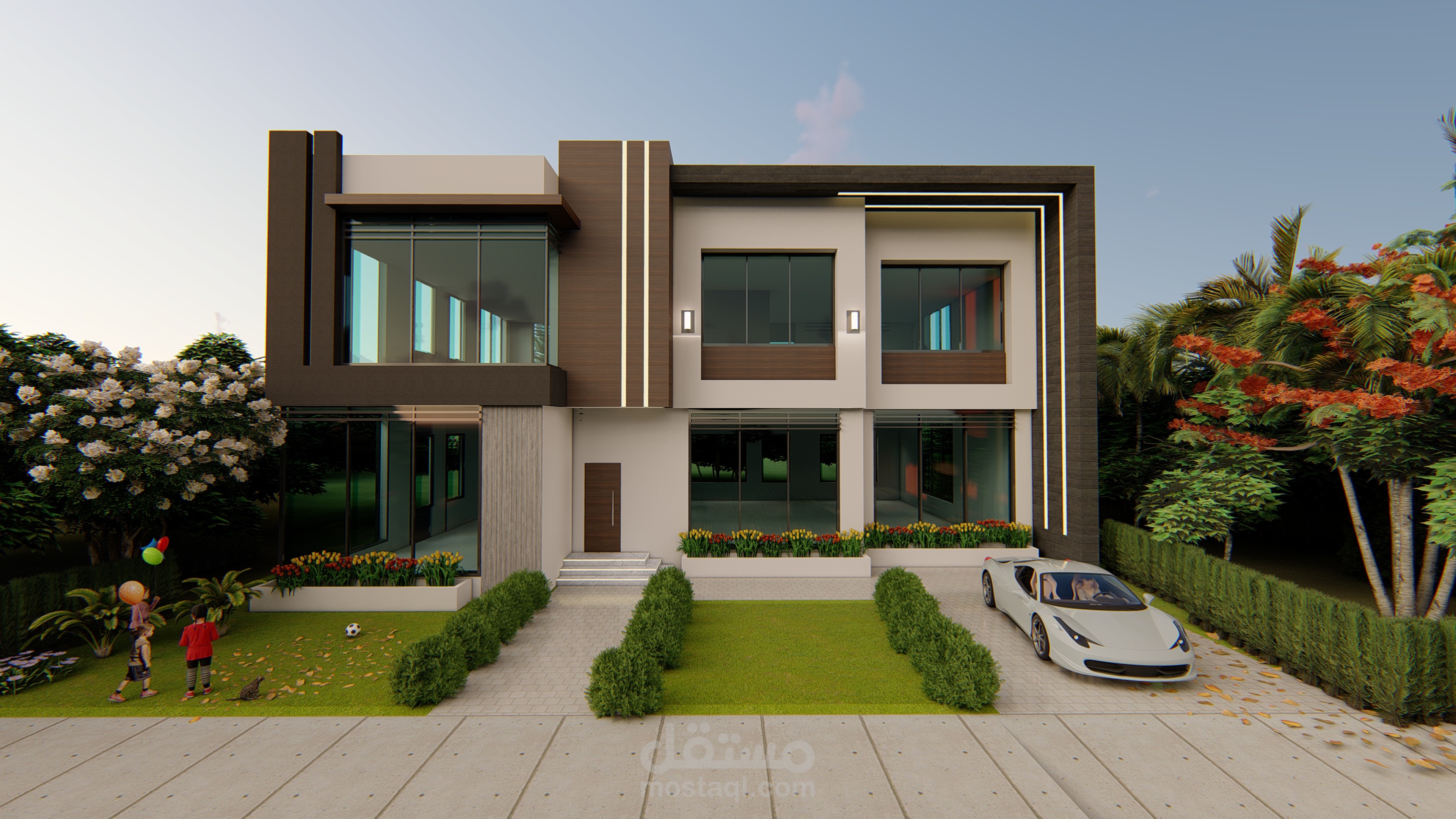 تصميمي لفيلا سكنية في المملكة العربية السعودية