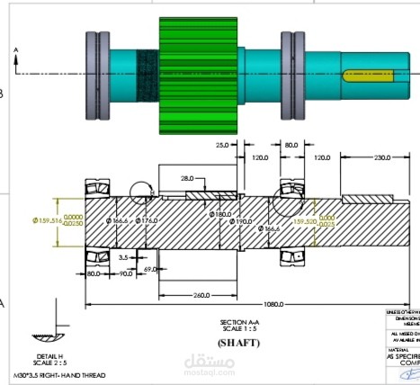 منظومة لنقل الحركة الى طاحونة الذهب