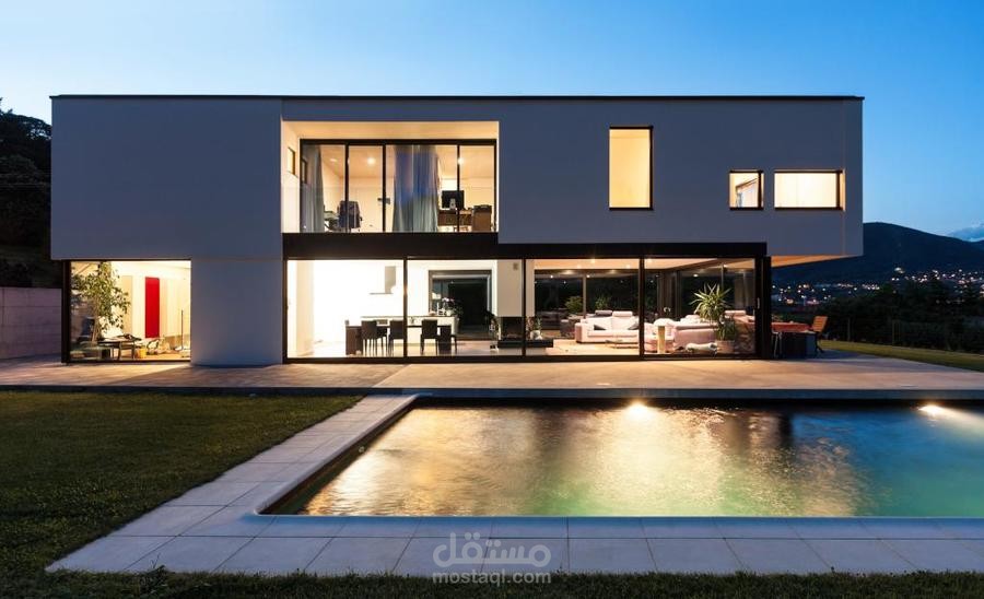 حساب تكلفة مشروع انشاء فيلا بمدينة الشارقة