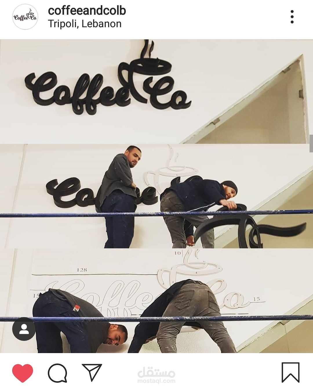 Logo and sign for coffeeshop