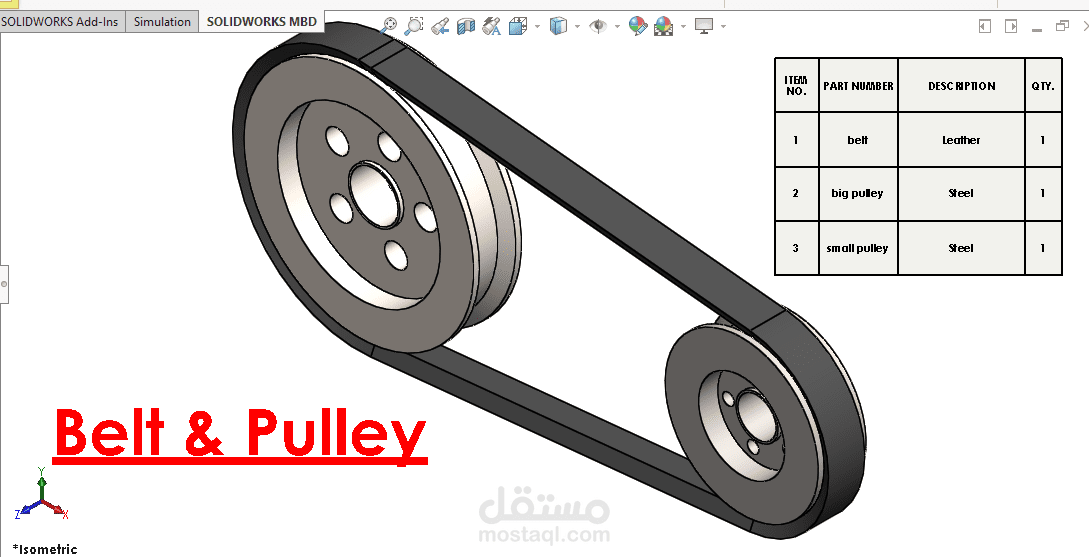 Design of Belt & Pulley