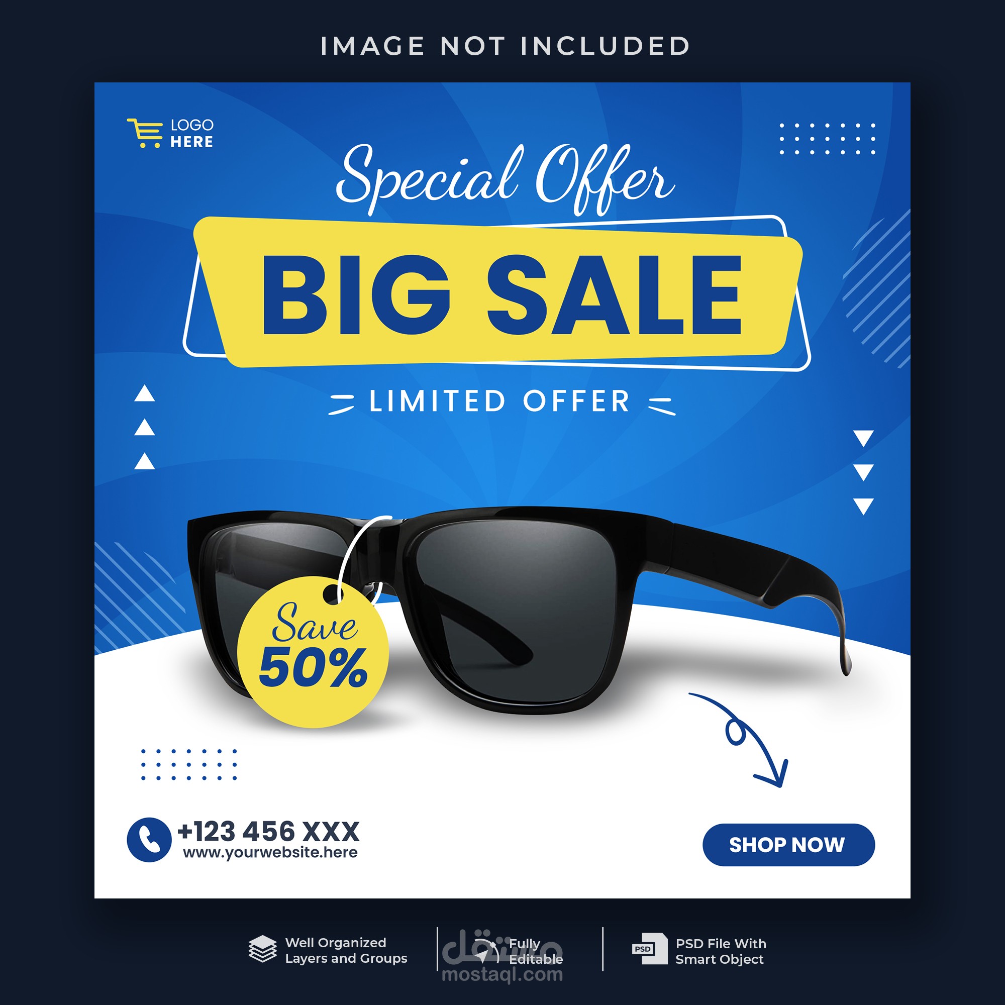 تصميم glasses offers (social media bannar)