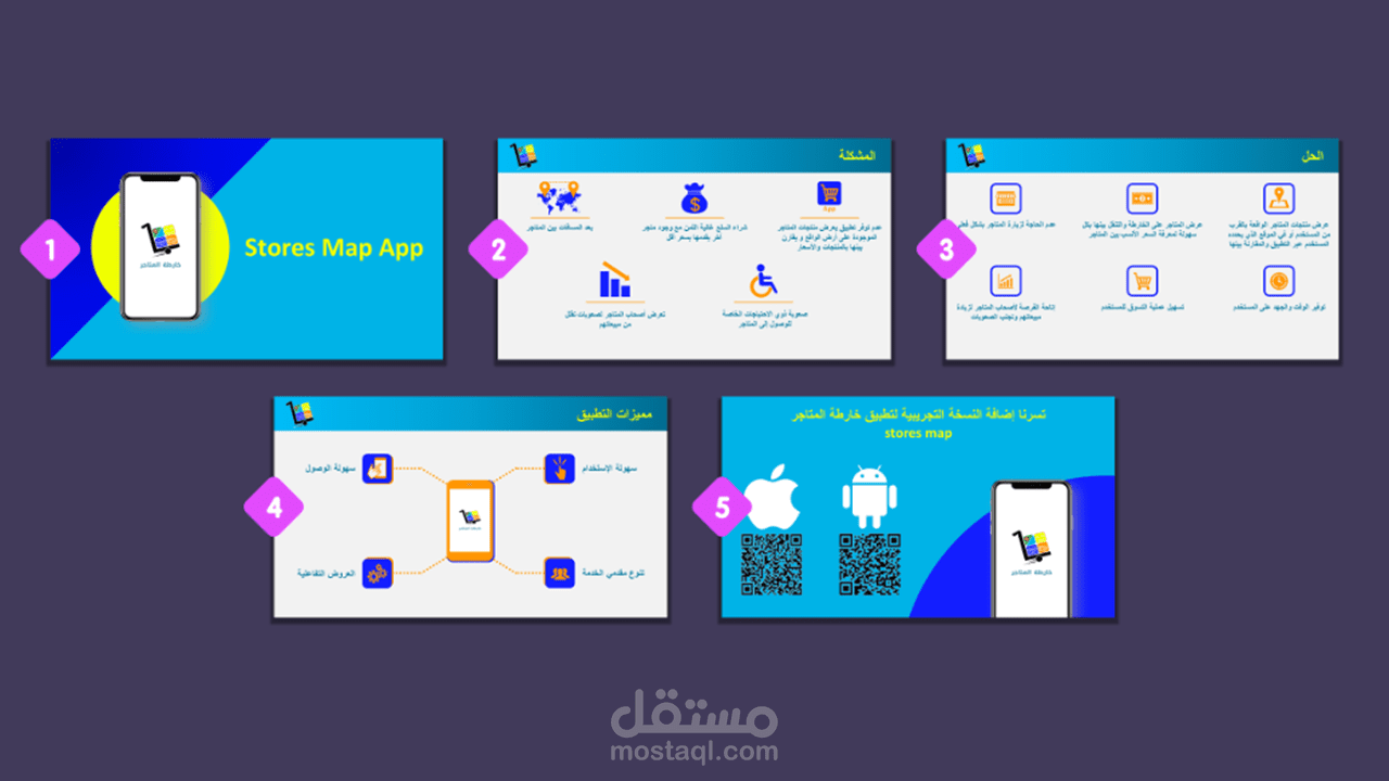 تصميم بوربوينت ابداعي لتطبيق
