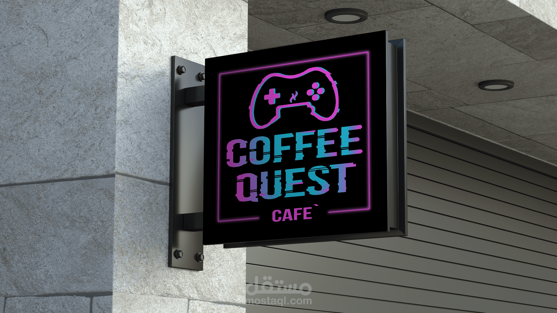 Coffee Quest Café | تصميم هوية بصرية متكاملة لكافيه ترفيهي