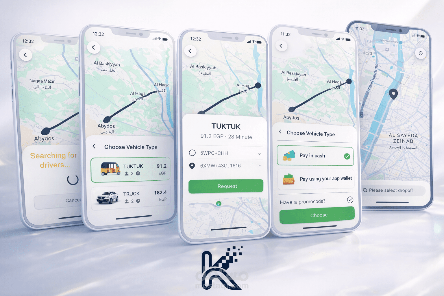تطوير تطبيق طلب مشاوير (Ride-Hailing) متكامل – Drive X