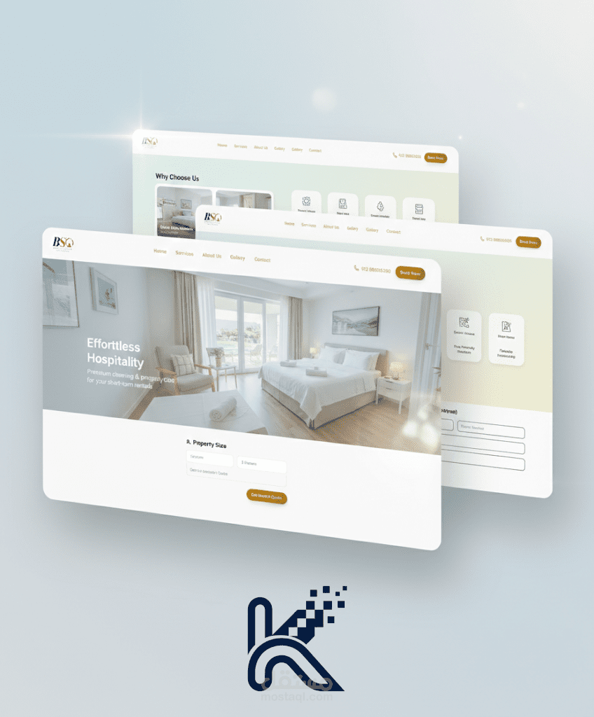 موقع إلكتروني لخدمات تنظيف وإدارة بيوت السياحة في الجونة – Best Service Gouna