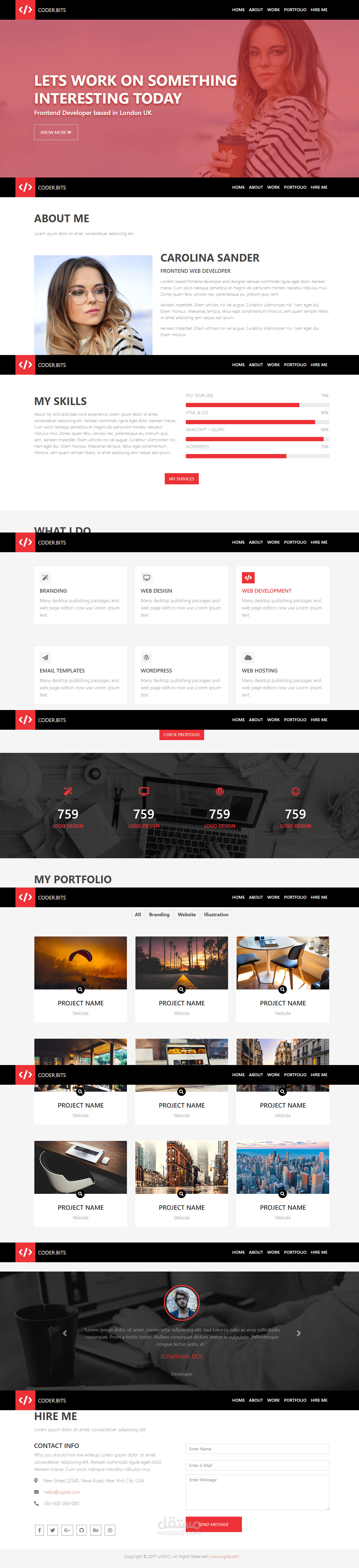 website only using html & css