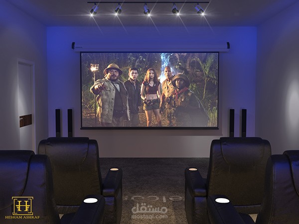 تصميم سينما منزلية (3D MAX)