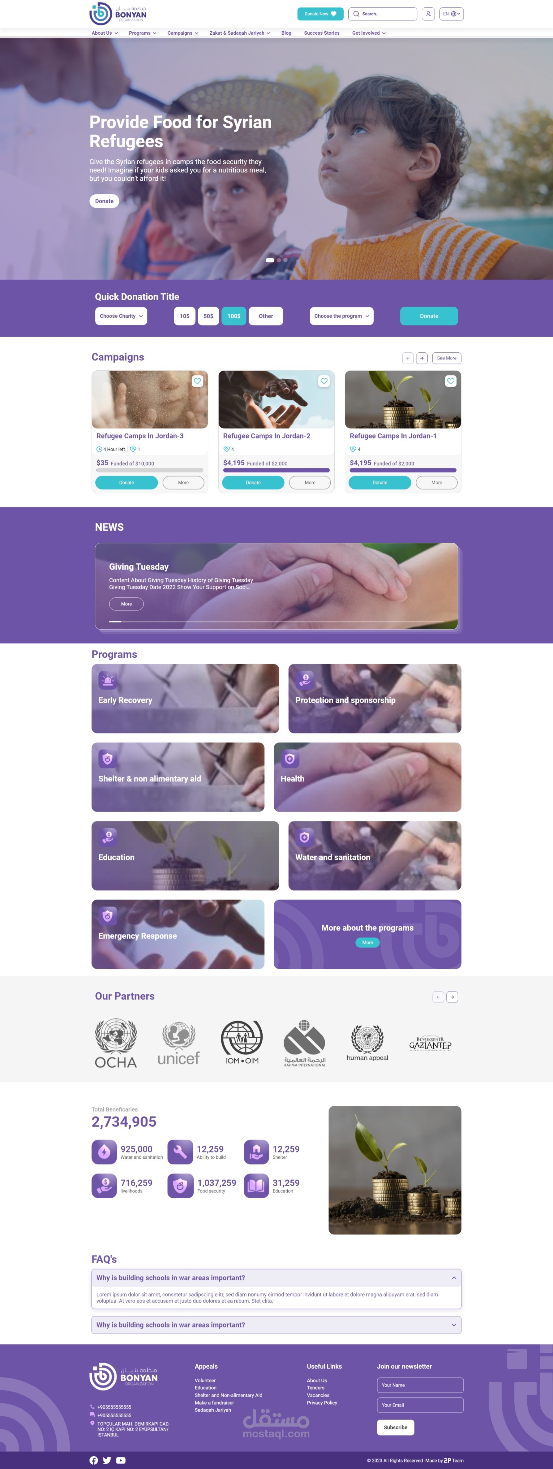 Bonyan NGO (WordPress)