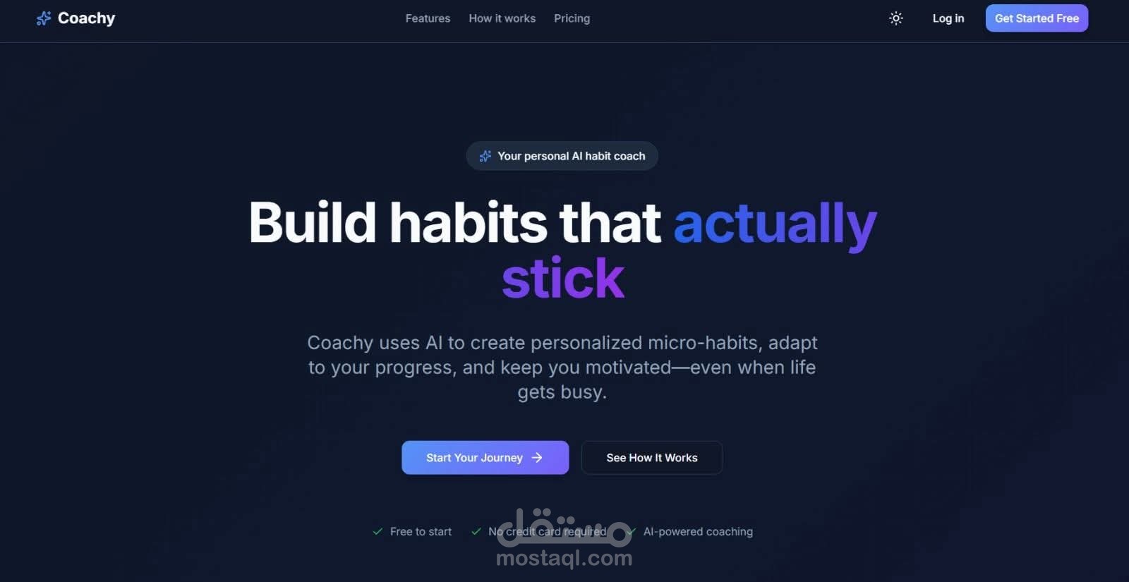 تطبيق ويب لتتبع العادات مدعوم بالذكاء الاصطناعي - AI-Powered Habit Tracker