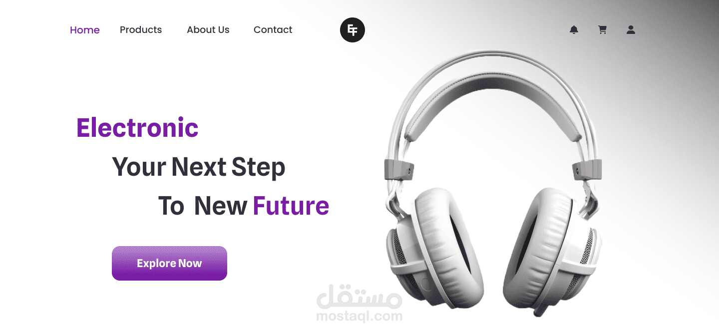 تصميم UI/UX لموقع متجر الكترونيات Electronic