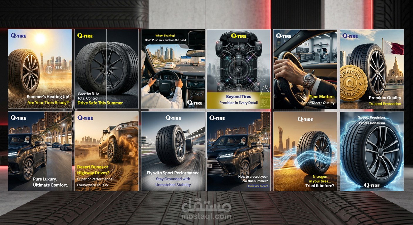 Q-Tire - Social Media Designs
