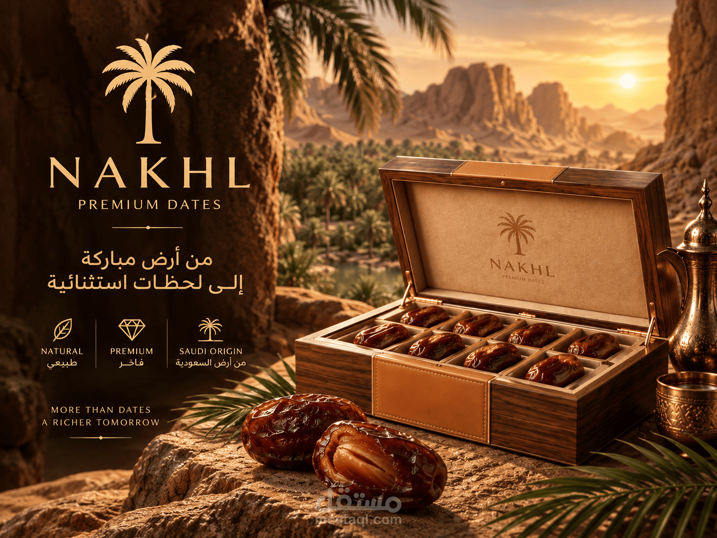 إعلان تمور فاخر بالذكاء الاصطناعي | NAKHL