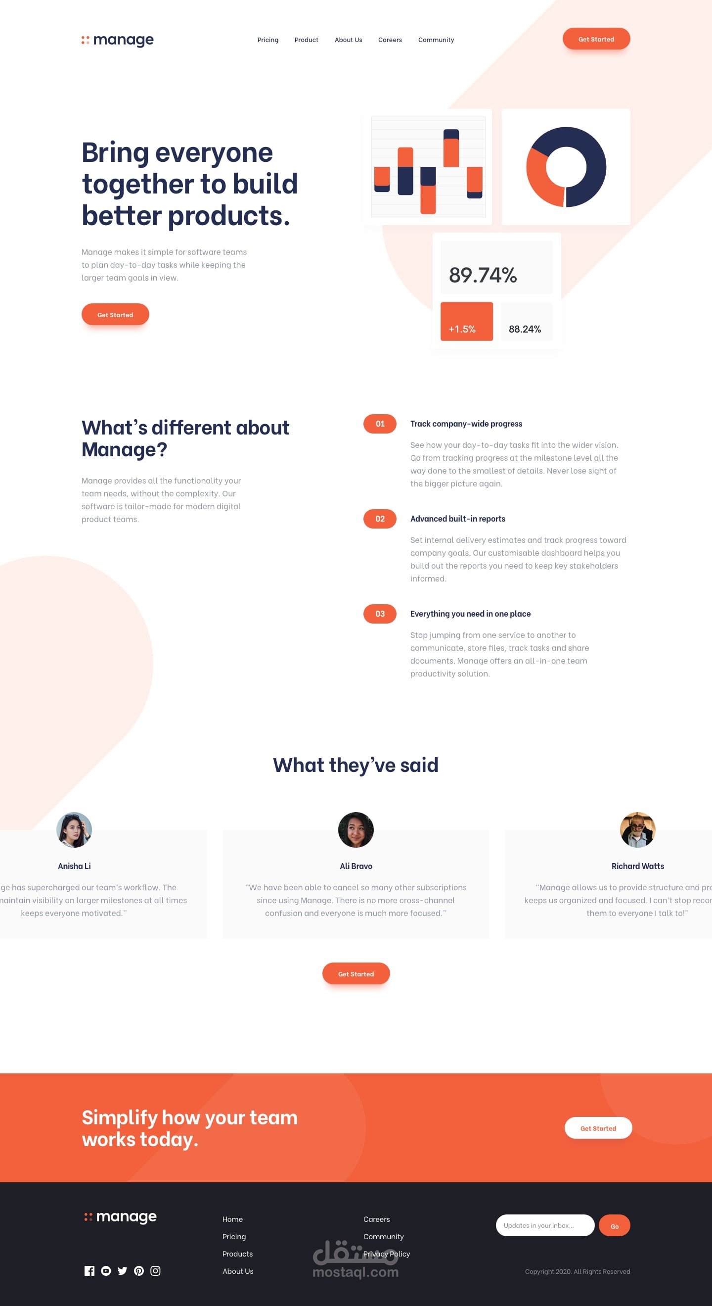 صفحة اقلاع (مشروع frontend mentor)