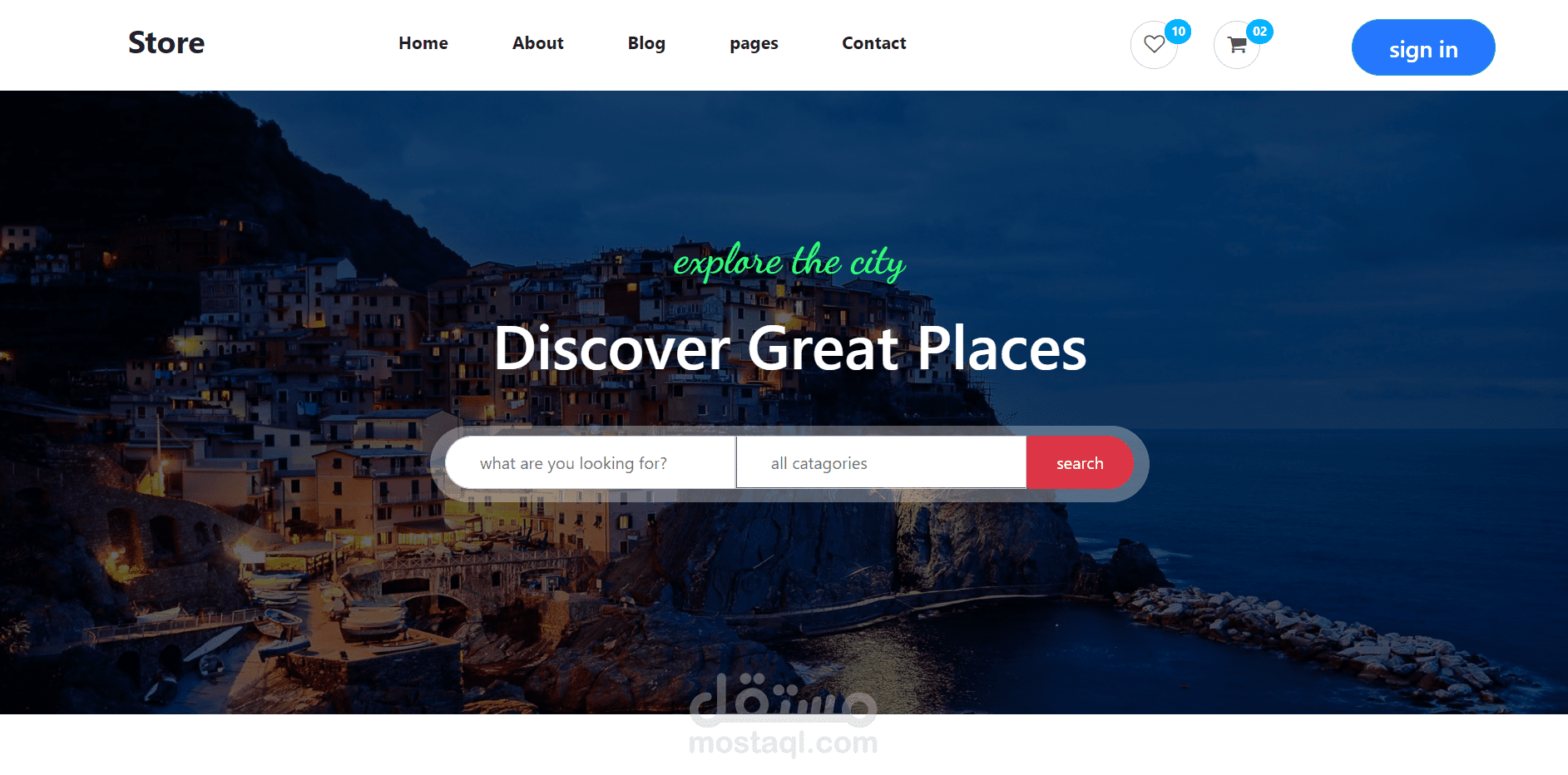 تصميم موقع سفر (travel web design)