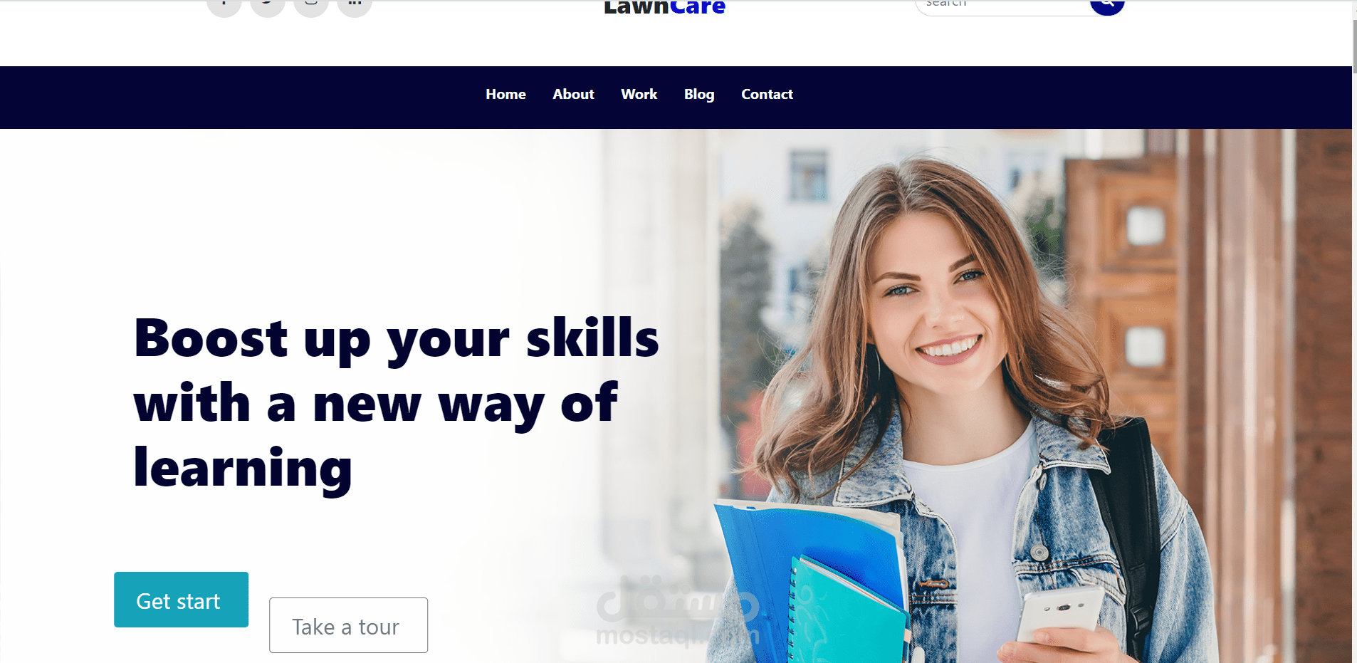 تصميم موقع تعليمي (education web application)