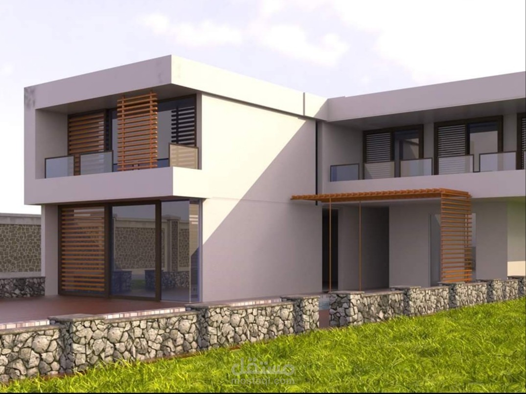 تصميم واجهة لفيلا سكنية