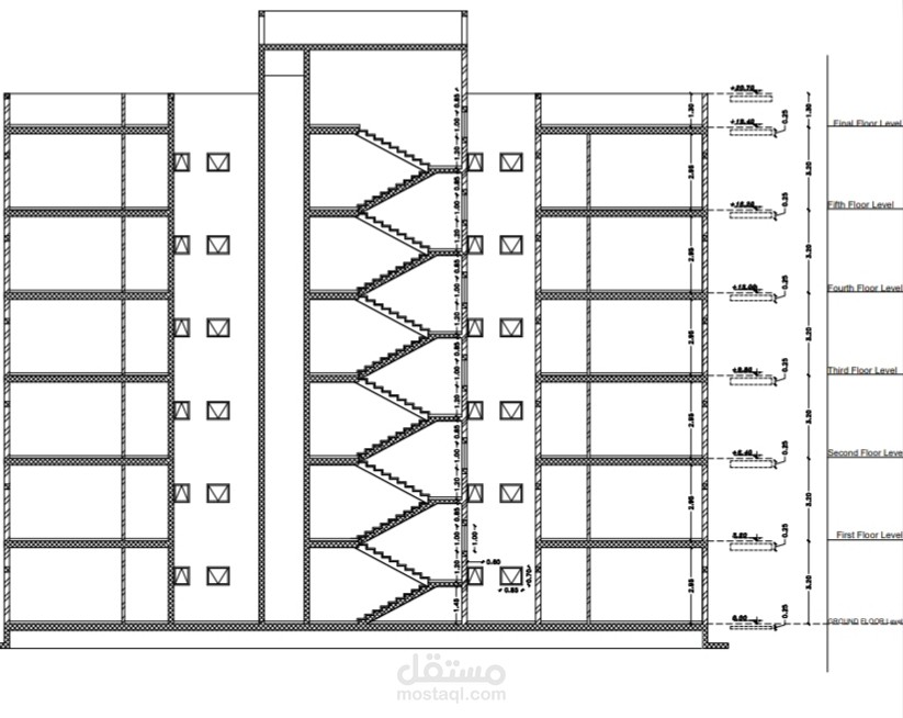 مخططات تنفيذية لبرج سكني