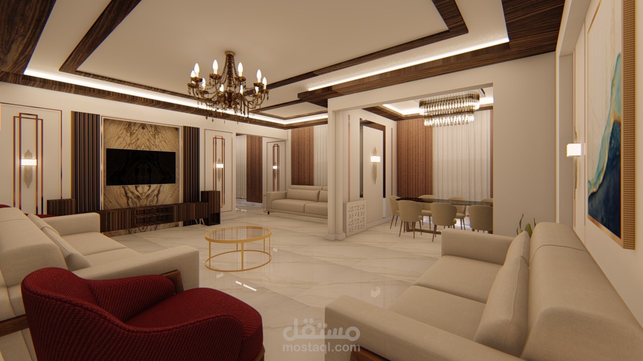 شقة تصميم نيوكلاسيك