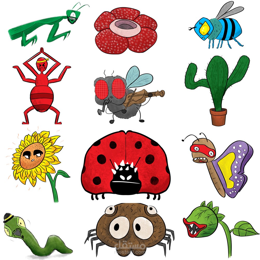 عدد من رسومات الكارتون