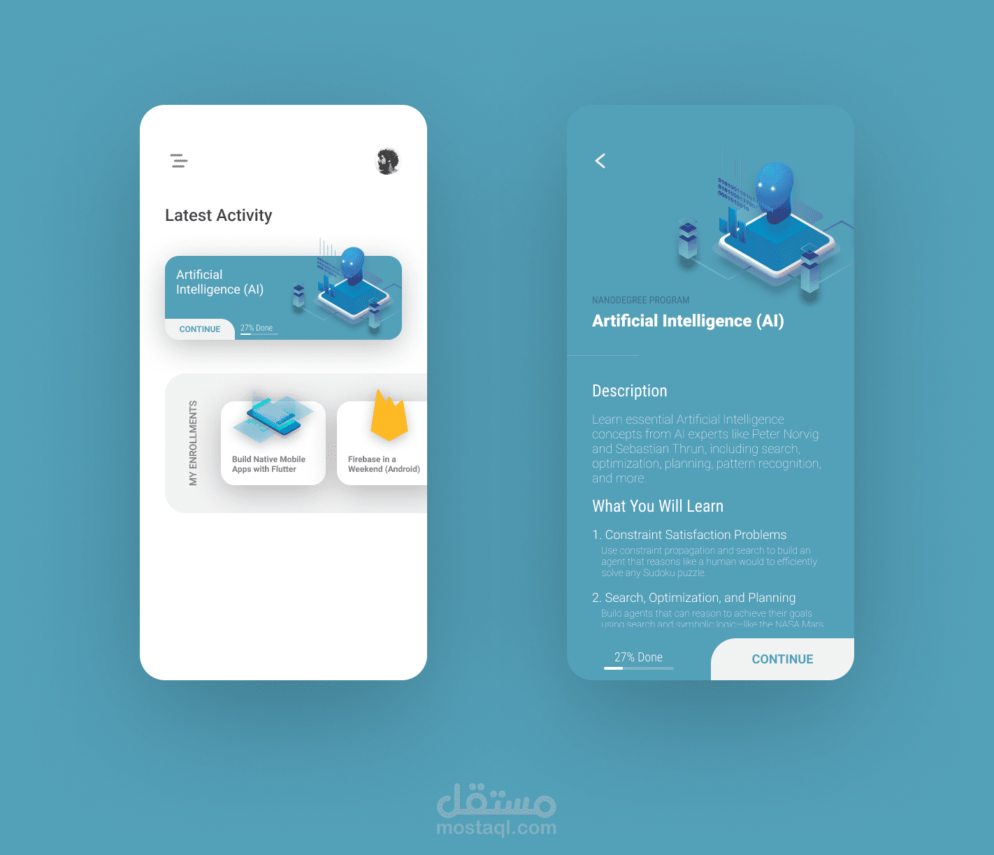 تصميم واجهة تطبيق - Flutterity App UI Design