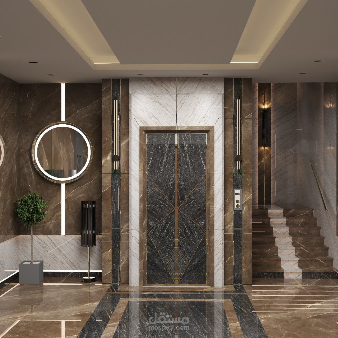 تصميم مدخل عمارة  في السعودية