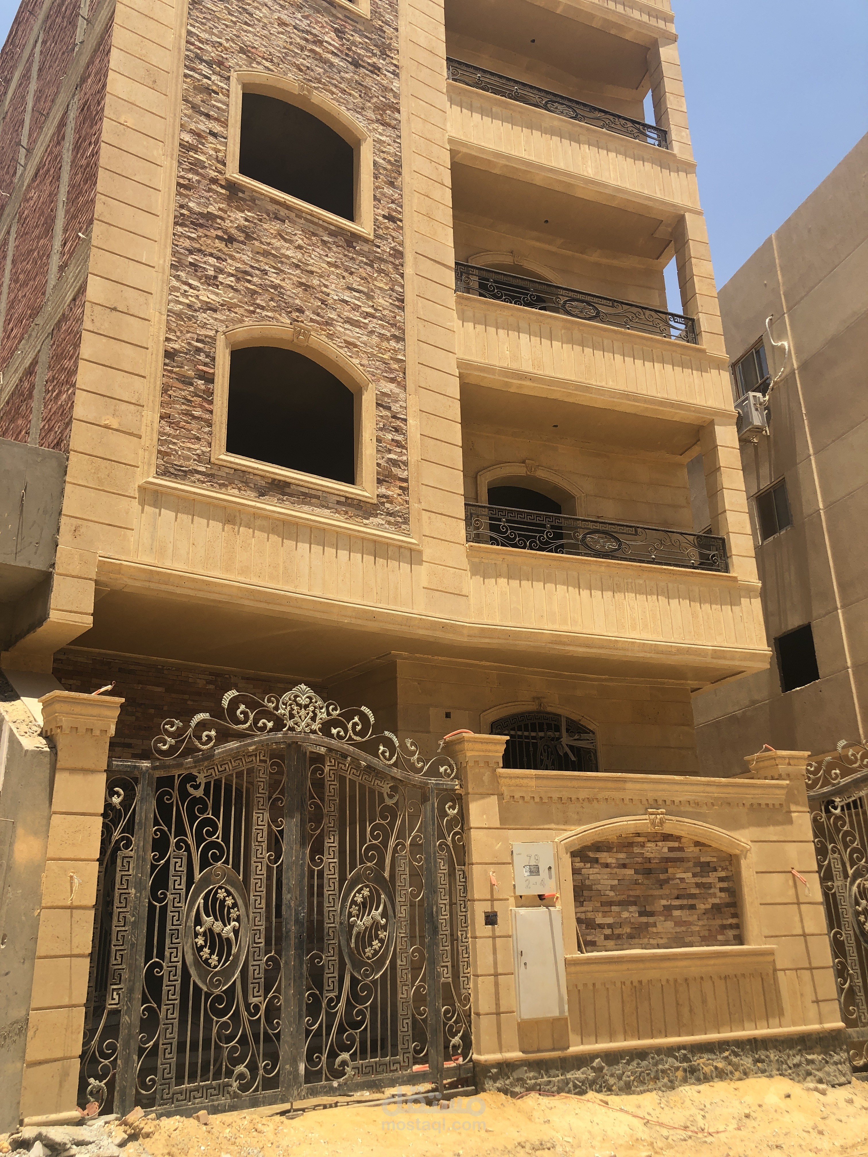 واجهة عماره حجر تصميم