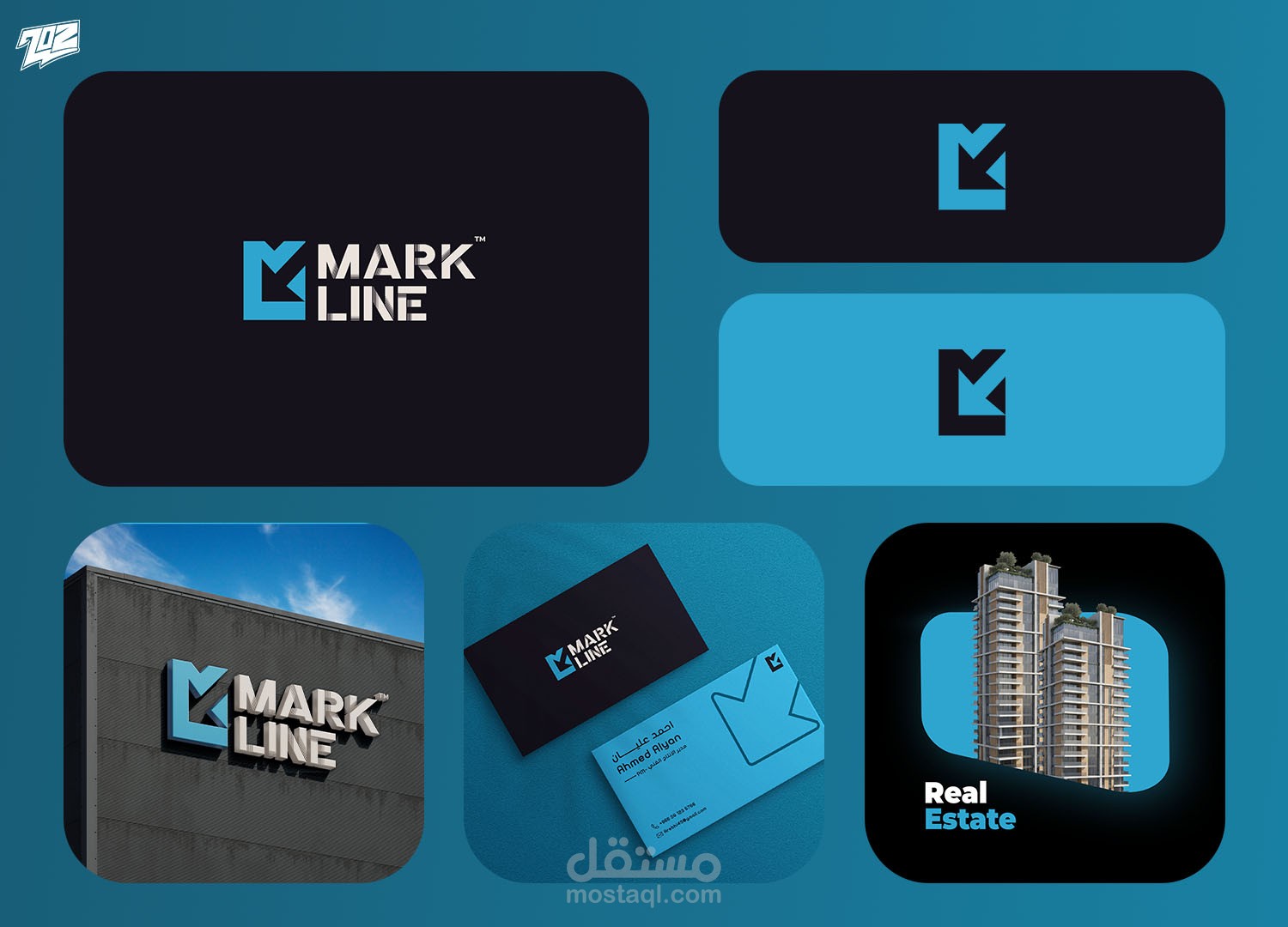 تصميم وتنفيذ شعار احترافي لشركة Mark Line – خدمات أعمال