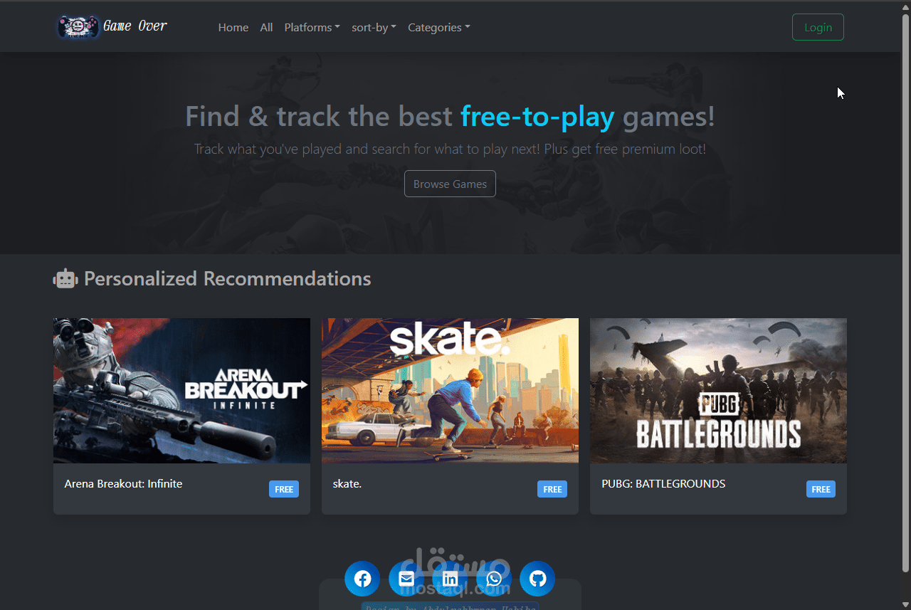 Game Over - تطبيق ألعاب مجانية
